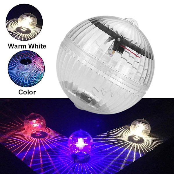 Kelluva allasvalo, aurinkoallasvalo, 2 kelluvaa LED-valoa automaattinen RGB-värinmuutos vedenpitävä pallolamppu aurinkovoimalla toimiva upotettava LED-valaisin lammikkoon