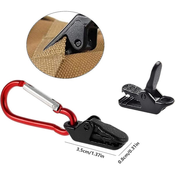 12 Stycken Presenningsklämma Legering Tältklämma, Vindtät Återanvändbar Presenningsklämma, Återanvändbar Markisklämma, För Fast Pooltak