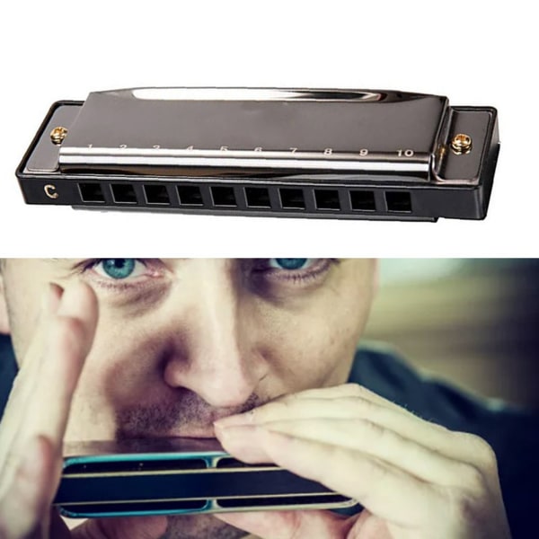 Bärbar 10-håls C Key Munspel - Perfekt för nybörjare