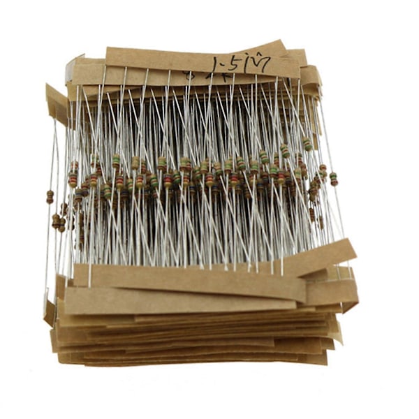 1/6w 5% 640 stk. 64 Værdier 1r - 10mr Kulfilm Modstand Assorteret Kit Sæt