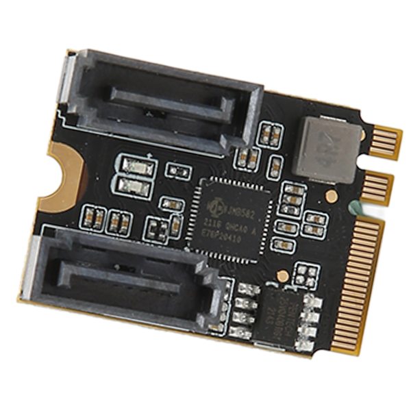 M.2 til 2 porte SATA3.0 6Gbps JMB582 Chip M.2 til 2 porte SATA3.0 udvidelseskort til computer til Windows