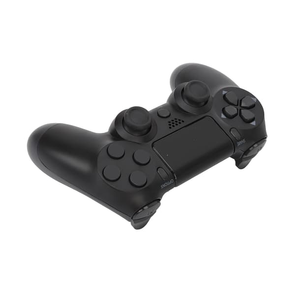 Trådløs spillkontroller Multifunksjonell dobbel vibrasjon Bluetooth Gamepad for PS4 spillkontrollere svart