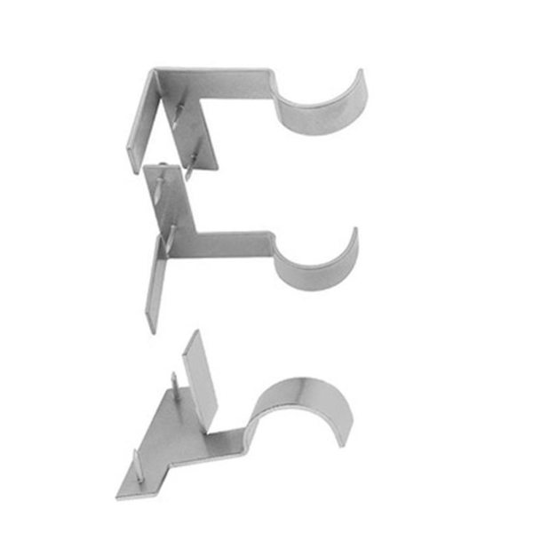 Silver Roman Pole Bracket Set - 4 delar