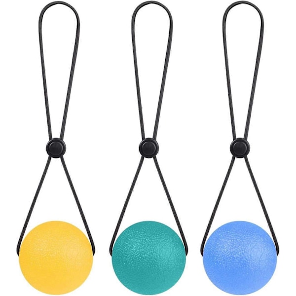 3-pack Stressbollar 5,3 cm Portabla Klämbollar för Stresslindring, Stärker Handövningar och Lindrar Spänningar