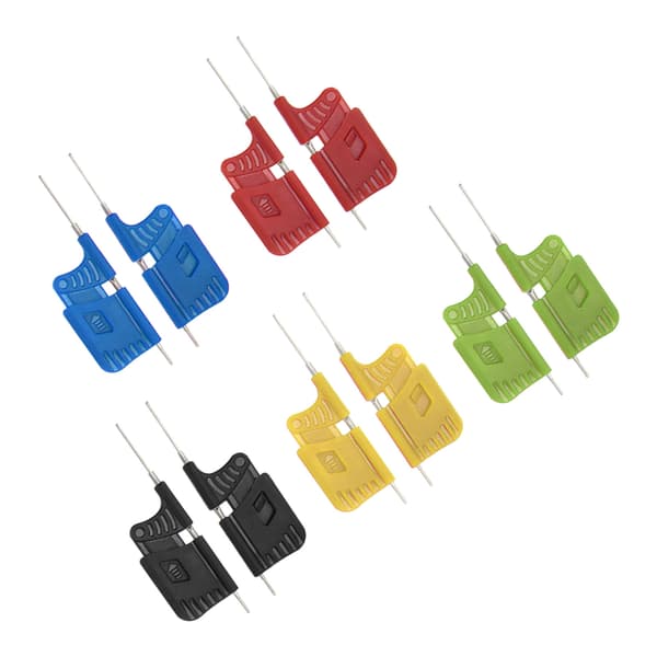 10 st testledningsklämma ultraliten chipfotklämma med gummiring elektronisk komponent SDK08