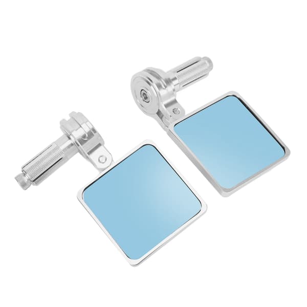 2st Universal Styre Backspeglar Aluminiumlegering Vattentät för MotorcykelSilver