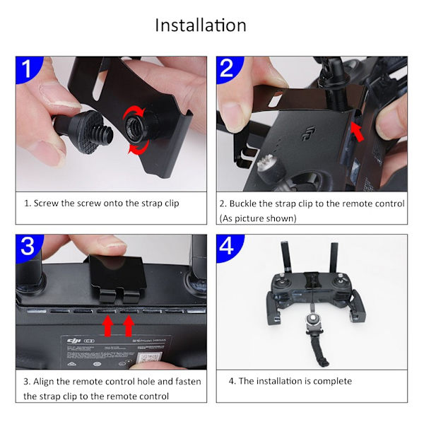 RC Drone Fjärrkontroll Bärbar halshängande rem Bältesspänne Tillbehör Passar för Mavic Mini