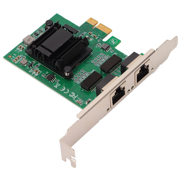 PCIE Ethernet-adapterkort 10/100/1000 Mbps Dual Port Ethernet-netværkskort med tynd beslag til Windows