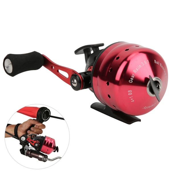Udendørs Bue Fiskeri Spincast Reel Indvendige Liner Lukket Fisk Jagt Skydning Accessoryred