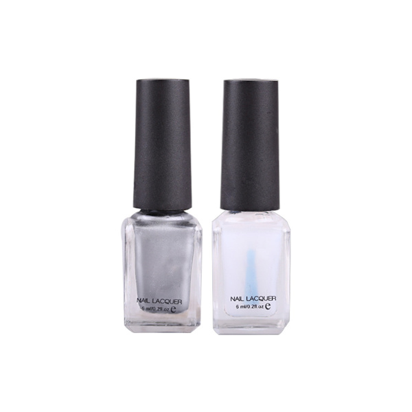Spegelnagellack Silver Transparent Baslack Topplack Nagelkonst Lack för Naglar Manikyr Lack Naglar Dekoration