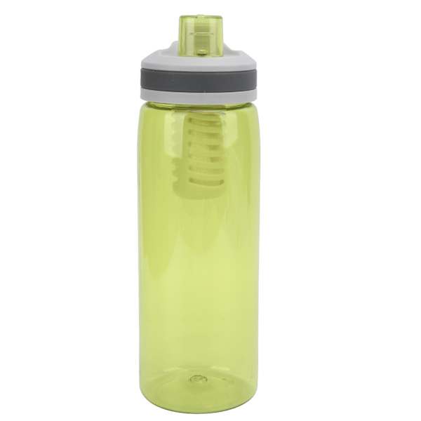 770 ml bärbar filtrerad vattenflaska utomhusvattenrenare för campingvandring EmergencyYellow