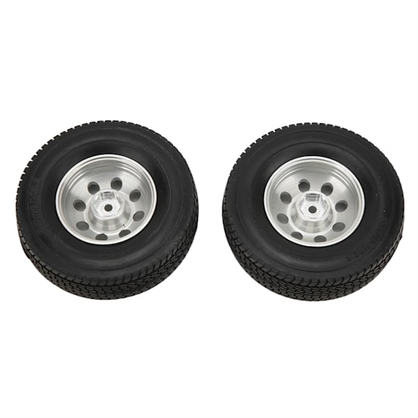 2 kpl 85 mm:n kumirenkaat CNC-metallivanteet Tamiya-traktorin perävaunukuorma-autoon 1/14 RC-auto