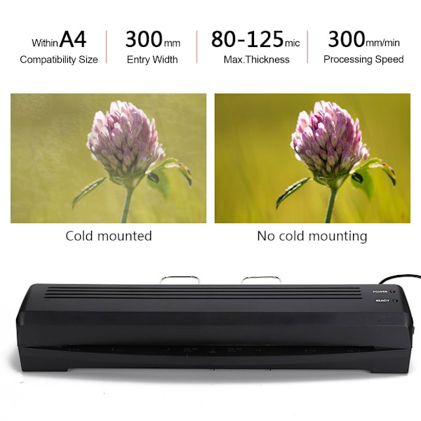 Kald lamineringsmaskin for dokumentfotografi A3/A4 hjemme-/kontorbruk EU-plugg 220V