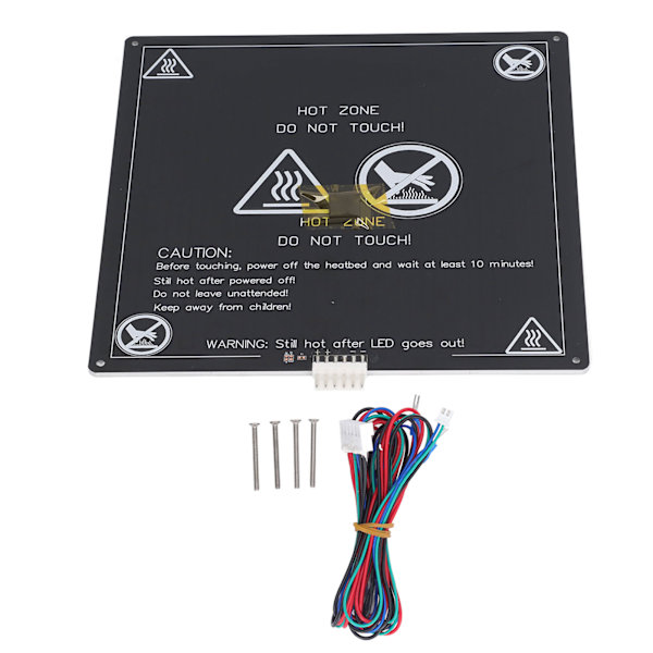 12V 1.2Ω 3D-printer aluminiumsplade med varmepladekabel opvarmet seng trykplatform til A8 A6 A2 220x220x3MM