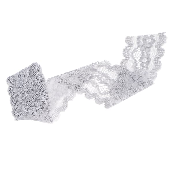 Blommönster Spetsband Dekorera Designa Kläder Hantverk 10 Yard 5.5cm Bredd Grå