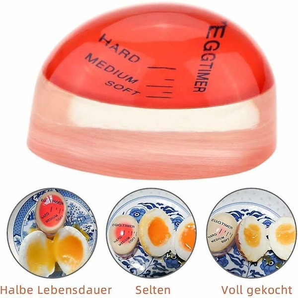 4 stk. Egg Koketimer, Egg Timer, Fargeskiftende Egg Timer Perfekt Kokte Egg Temperatur Kjøkkenhjelper