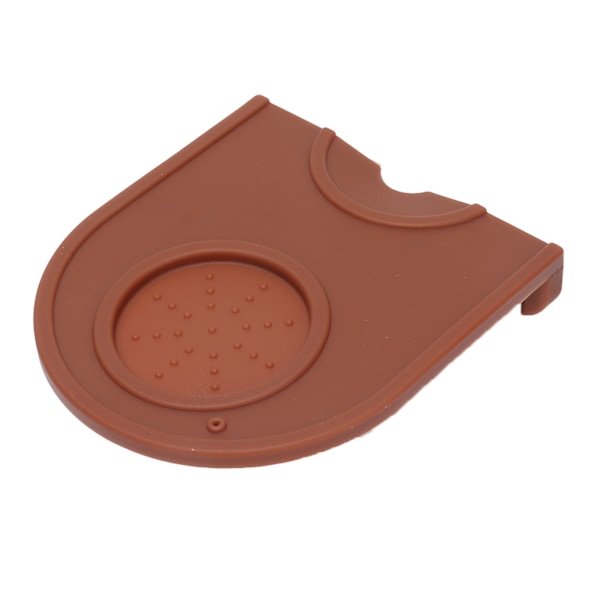 Kaffe Tamper Pad Silikone Anti Slip Tamper Måtte Blød Harmløs Hjørne Tampe Måtte til HusholdningBrun