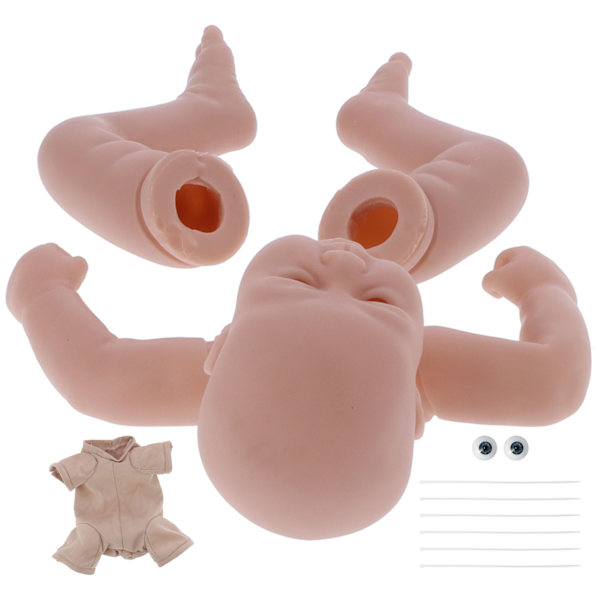 Mjuka silikonåterfödda babydockor kit DIY omålade småbarnsdocka delar tillbehör