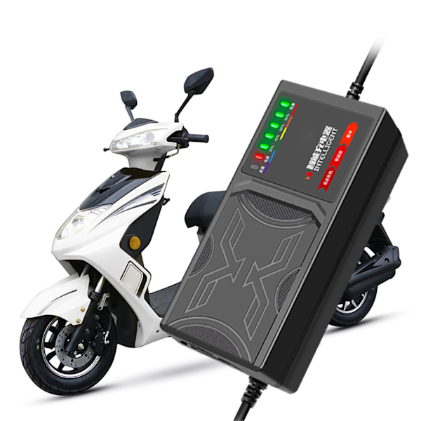 48V20AH Elektrisk sykkel lader 7 lys display Elektrisk sykkel batteri lader adapter 48V20AH batteri
