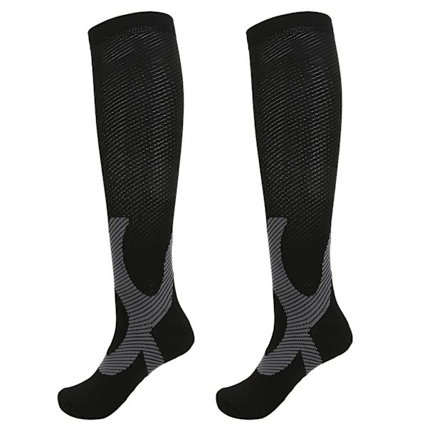 Kompressionsstrumpor Anti Fatigue Smärtlindring Knähöga strumpor för utomhussportS/M