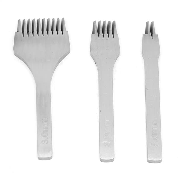 3 stk Håndarbeid Lær Pro Stitch 2.7/3.0/3.38/3.85mm Lær Meisel Hullstanseverktøy (3.0mm)