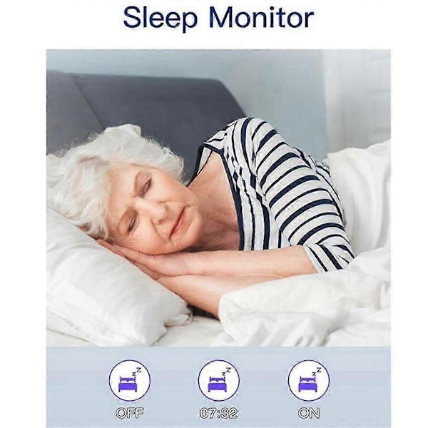 Fitness Skridttæller Ur Uden Bluetooth Uden App Skridttæller Søvnmonitor Kalorietracker (Sort)