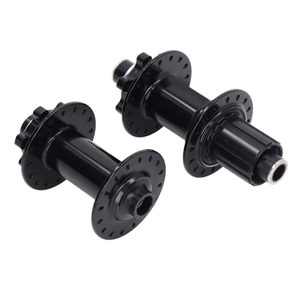 2 st Cykelnav Svart Aluminiumlegering 32 Hål Fram Bakre Cykelskivnav 4 Lager för Mountainbike