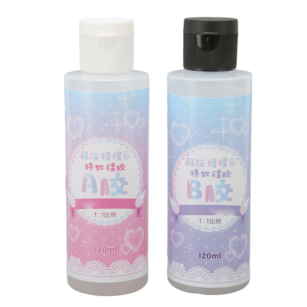 Flytande genomskinlig silikon DIY Elasticitet Knådad pressad genomskinlig silikongummi för hantverk Dukmålning 120ml