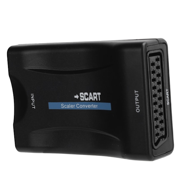 Högdefinitions-multimedia-gränssnitt till SCART-omvandlare Mobil MHL-signal EU-kontakt 100-240V Svart