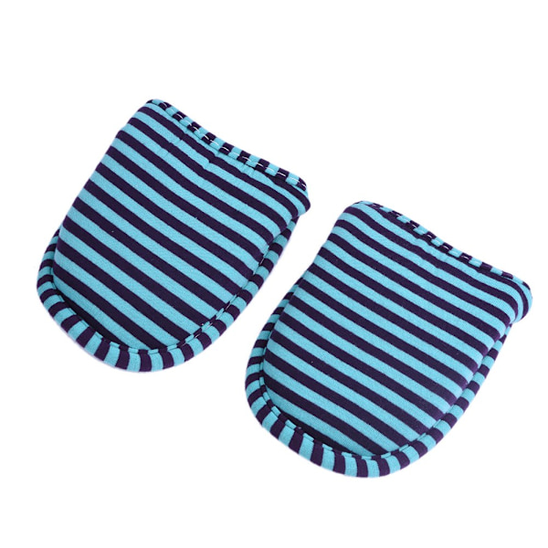 Resor Bärbara Vikbara Återanvändbara inomhus, mjuka, halkfria tofflor i bomull (Man Green Stripes)