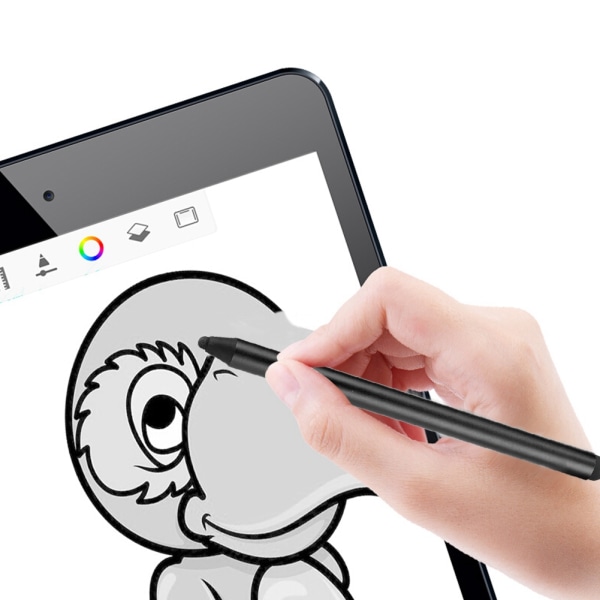 Dobbel bruk Kapasitiv Universal Touch Screen Pen Stylus for alle mobiltelefoner Nettbrett (svart)