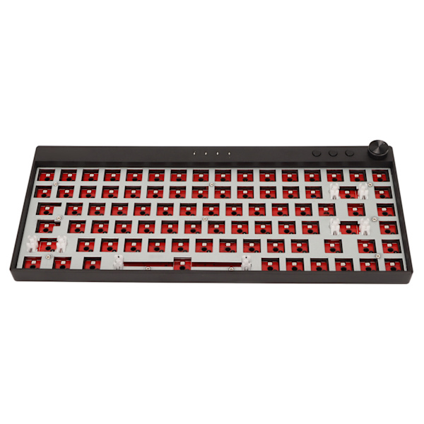 Mekanisk tangentbordssats 84 tangenter DIY RGB-belysning Hot Swap Trådlös 2.4G BT 3.0 5.0 Typ C Trådbundet Anpassat tangentbord för Win Svart