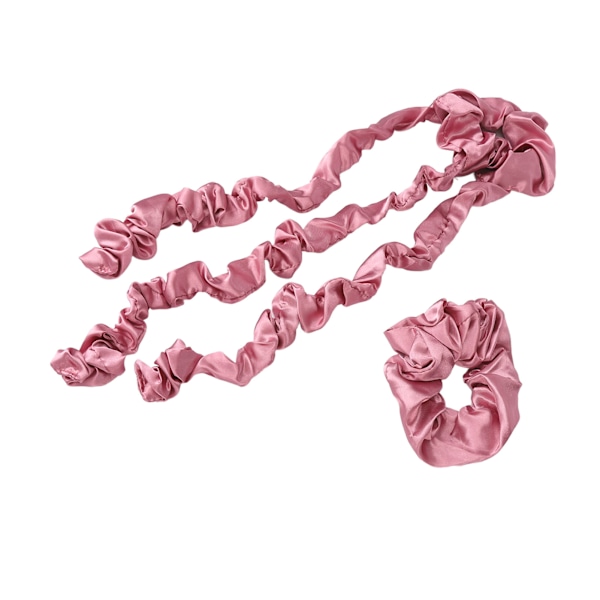 Lämpötön hiuskiharrin ja Scrunchie Heatless kiharrin päänauha nukkuvat hiusrullat muotoilutyökalu vaaleanpunainen
