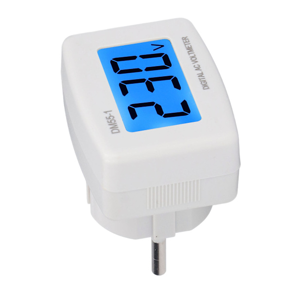 DM55‑1 Digital Voltmeter Lättläst LCD Digital Spänningsmätningsmonitor för Hem 100‑300V
