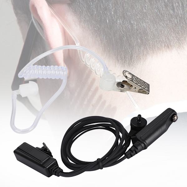 Komfortable ørepropper Luftledning Ørestykke Headset med PTT-knap til Baofeng UV-9R