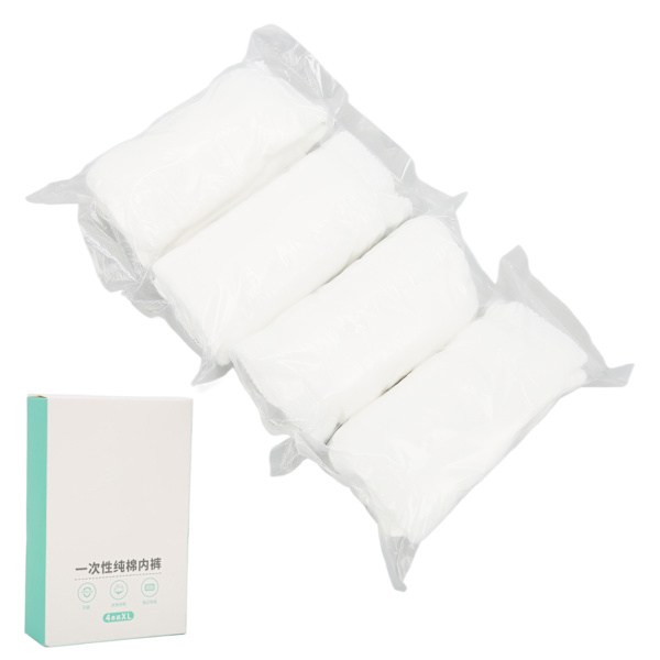 4 stk engangs bomullsundertøy Postpartum Disponibel postpartum truse for gravide kvinnerXXL