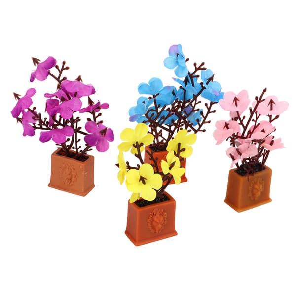 4 st Dockhusväxter 1 12 Skala Miniatyr Bonsai Mini Krukväxt Blomma Modell Liten Prydnad