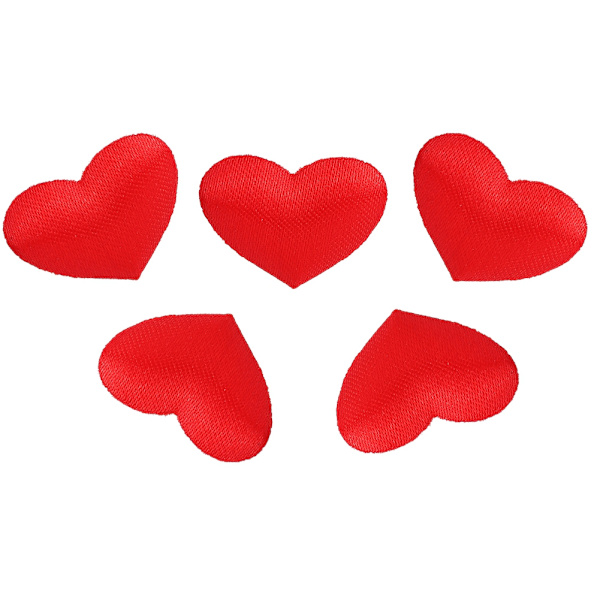 500 stk pose med hjerteformede dekorasjoner til bryllupsdag, valentinsdag og fest (2,1 cm rød, 500 stk pose)