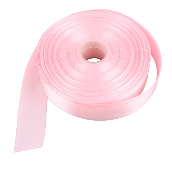 Pink dobbeltsidet polyesterbånd 100yd længde 1,57in bredde blødt stof bånd til indpakning af slik kage