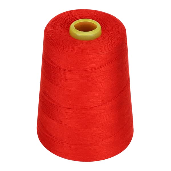 Symaskinetråd 8000 yards højkvalitets polyester tilbehør til husholdningstøj (rød)