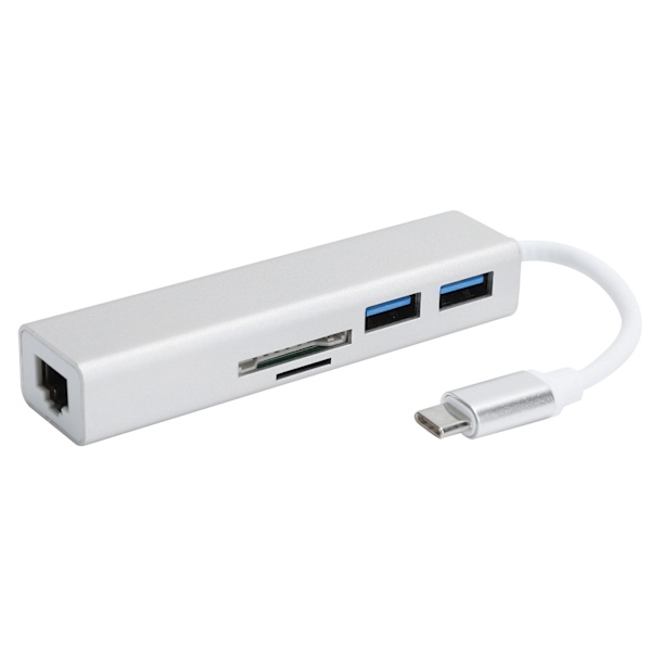 5 i 1 Hub USB3.0 Port Gigabit Adapter RJ45 Expansion Interface Dock Datortillbehör