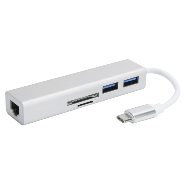 5 in 1 -keskitin USB3.0-portti Gigabit-sovitin RJ45-laajennusliitäntä Telakointitietokonetarvikkeet