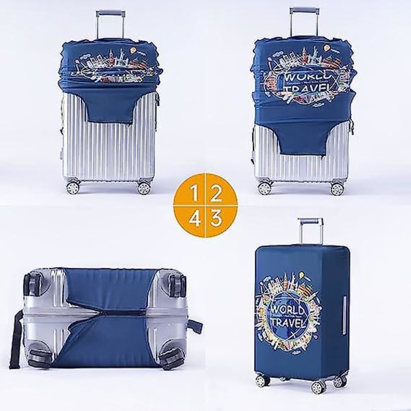Vaskbart anti-ridse kuffertbetræk til 48-53 cm kufferter