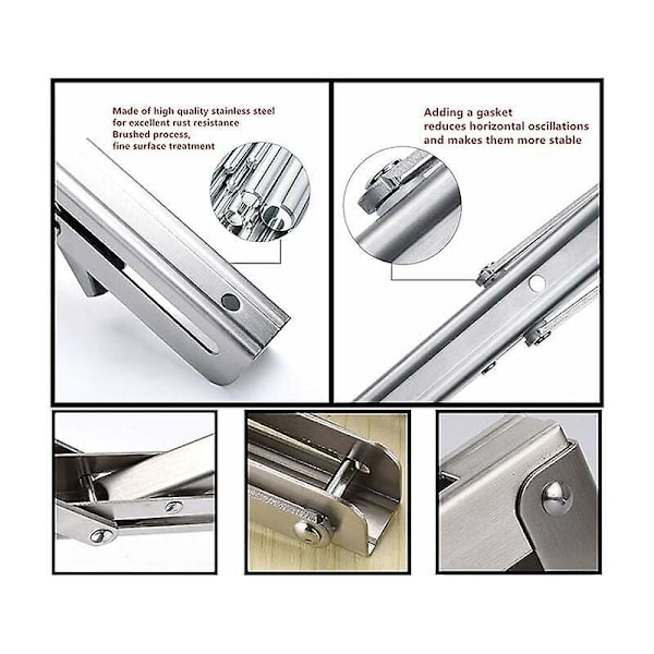 Ruostumattomasta teräksestä taitettava kiinnike - 6 250 mm set