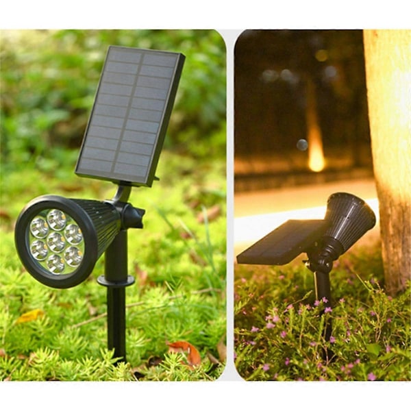 Solarlampa Utomhusbelysning Färgskiftande Mark Trädgårdslampa, A