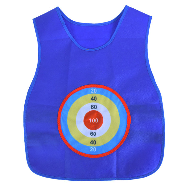Sticky Ball Jersey for barn Outdoor Toss Sticking Target Game Vest Kids Fun Sports Toyblue
