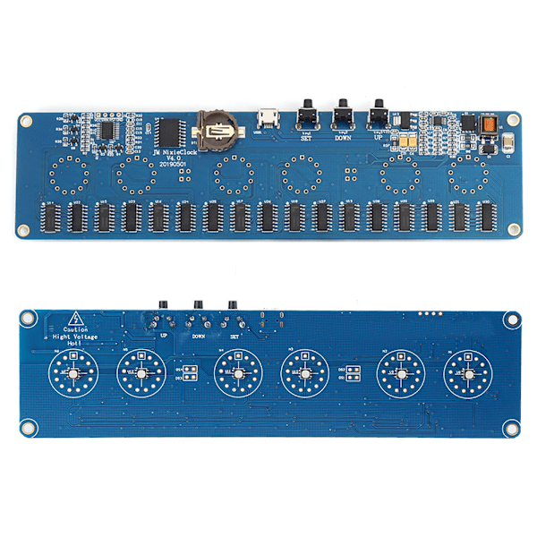 STM8S005 DC-styring 12V 1A elektronisk IN14 Nixie-rør LED-kretskort PCBA RGB-brikke USBMicroUSB-grensesnitt