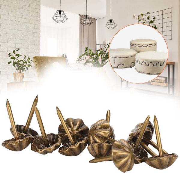 150 stk. møbelpolstringssøm Retro Glansmønster Sofa Dekoration DIY Tøj Tilbehør Jern 11MM