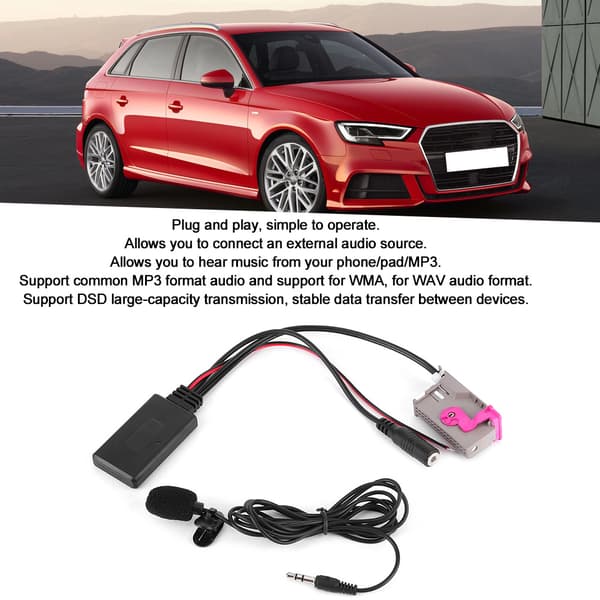 32-Pin Bluetooth AUX Adapter Portabel Bilstereo Ljudkabelkontakt Passar A3 A4 A6 A8 TT