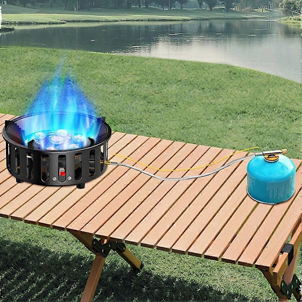 Leirintäpiknik BBQ-poltin Tuulenpitävät elektronisella sytytyksellä varustetut liedet, 21000W